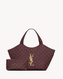 ICARE Burgundy Quilted Lambskin Extra-Large Tote Bag |858191AAANG6195