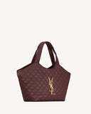 ICARE Burgundy Quilted Lambskin Extra-Large Tote Bag |858191AAANG6195