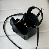 LE 5 À 7 BABY BEA Black Grained Leather Tote Bag 872469AADUU1000