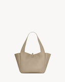 Small LE 5 À 7 BEA Beige Deer Leather or Cowhide Tote Bag 779029 AADUU 1346