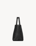 Large Y Tote Bag, Black Grained Calfskin 820672AAEIF1000