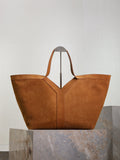 Y Dark Caramel Suede Tote Bag |817602C0X0W2924