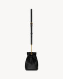 Jamie Black Lambskin Drawstring Shoulder Bag| 862712AAB321000