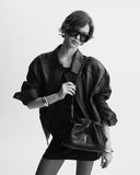 Jamie Black Lambskin Drawstring Shoulder Bag| 862712AAB321000