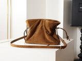 Jamie Brown Suede Drawstring Bag/Shoulder Bag| 8627121U8P72916