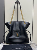 Jamie 4.3 Black Lambskin Chain-Strap Tote/Bucket Bag |809824 AAB32 1000