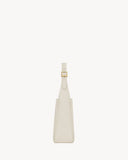 Large Le 5 à 7 Supple Ivory White Leather Shoulder Bag |753837AAAUQ9207