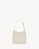 Small Le 5 à 7 Supple Ivory White Leather Shoulder Bag |713938AAAUQ9207
