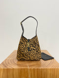 LE 5 À 7 Soft Small Leopard-Print Horsehair Shoulder Bag| 713938AAD0J2790