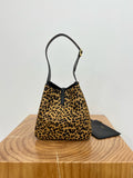 LE 5 À 7 Soft Small Leopard-Print Horsehair Shoulder Bag| 713938AAD0J2790