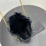 Jamie 4.3 Pochon Black Lambskin Drawstring Bucket Bag |781666 AAB32 1000