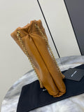 Jamie 4.3 Pochon Caramel-Colored Lambskin Drawstring Bucket Bag |809824AAB322186