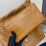 Jamie 4.3 Pochon Caramel-Colored Lambskin Drawstring Bucket Bag |809824AAB322186