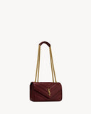 Loulou Series Mini Deep Burgundy Lambskin Shoulder Bag |821749AAEAX6197