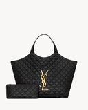 ICARE Black Quilted Lambskin Extra-Large Tote Bag 698651 AAANG 1000