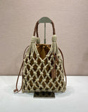 2026 Brown Medium-Sized Cotton Macramé Woven Bag 1BC111_2DI2_F04HU_V_OOR