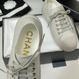 Women's Gray Diamond-Patterned Printed Lambskin Chunky-Soled Casual Sneakers |G46368 B18118 NZ264