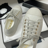 Women's Gray Diamond-Patterned Printed Lambskin Chunky-Soled Casual Sneakers |G46368 B18118 NZ264
