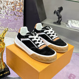 Men's Tilted Sneakers in Black Suede Calfskin 1AJ734