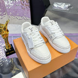 Men's Trainer Sneaker White Patchwork Snake Print |1AB8PT