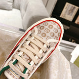 Tennis 1977 Series Women's Beige/Ebony Classic GG Canvas Sneakers| 606110 HVK20 9766