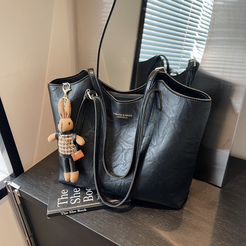 Simple And Versatile Textured Tote Bag For Women